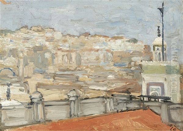 Algiers (panorama Of Algiers Or View Of Algiers, Rose-coloured Foreground) Oil Painting by Henri Evenepoel