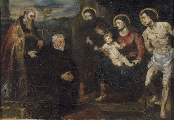 La Vierge Au Donateur, D'apres Tintoretto Oil Painting by Henri Evenepoel