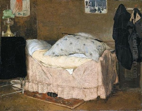 Le Lit Rose Or Vue De Mon Lit Or Ma Chambre Oil Painting by Henri Evenepoel