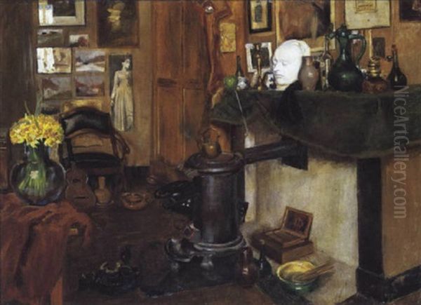 De Kamer Van De Kunstenaar Oil Painting by Henri Evenepoel