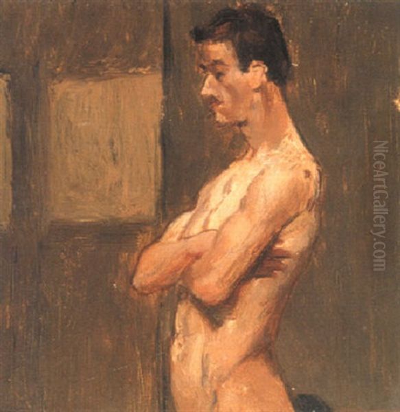 Modele Aux Bras Croises Oil Painting by Henri Evenepoel