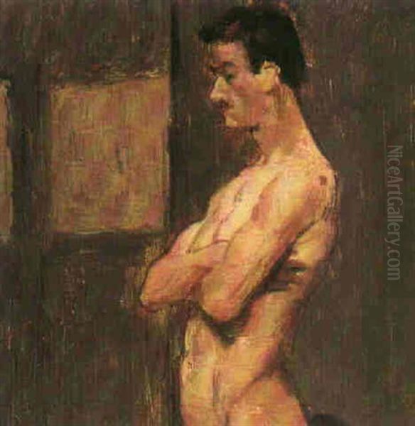 Modele Aux Bras Croises Oil Painting by Henri Evenepoel