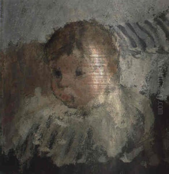 Kinderkop (head Of A Child) Oil Painting by Henri Evenepoel