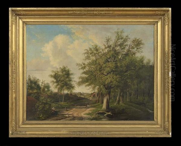 Path Through The Woods Oil Painting by Adrianus van Everdingen