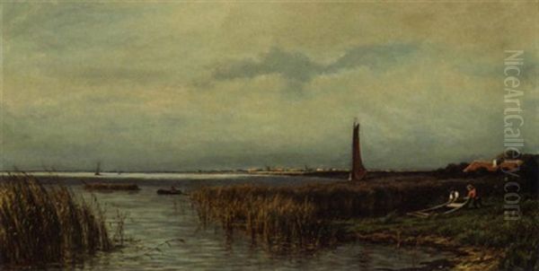 Langs Den Oever Oil Painting by Adrianus van Everdingen