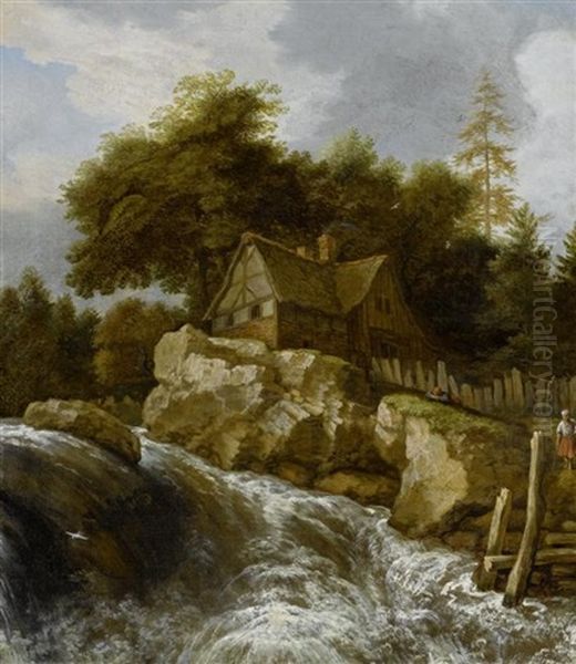 Wasserfall Oil Painting by Allaert van Everdingen