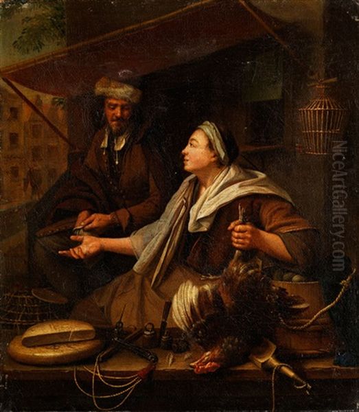 Das Verkaufte Huhn Oil Painting by Allaert van Everdingen