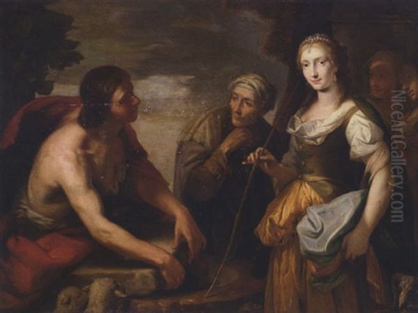 Jacob And Rachel At The Well by Cesar Boetius van Everdingen