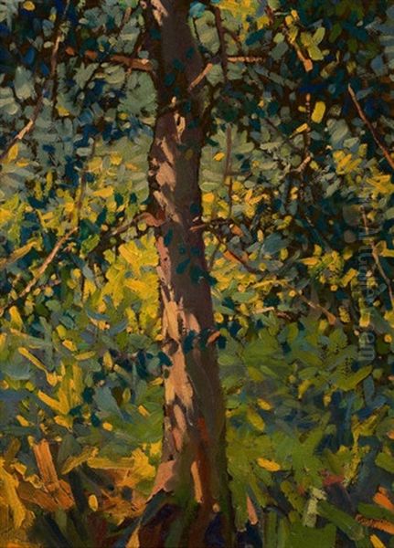 Trees, October 22 Oil Painting by Walter H. Everett