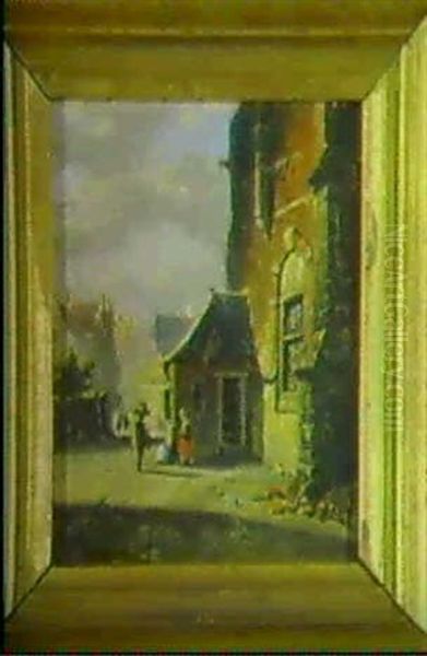 Strassenszene Oil Painting by Adrianus Eversen