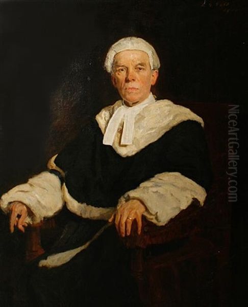 Portrait Of Lord Justice Darling Oil Painting by Reginald Grenville Eves