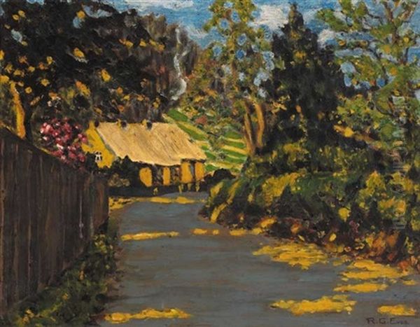 A Corner Of Old Hollywood, Six O'clock On A Spring Morning, May 1939 Oil Painting by Reginald Grenville Eves