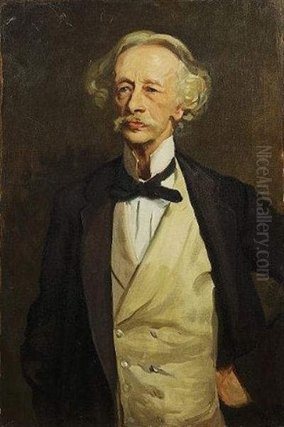 Portrait Of Coventry Patmore (after John Singer Sargent) Oil Painting by Reginald Grenville Eves