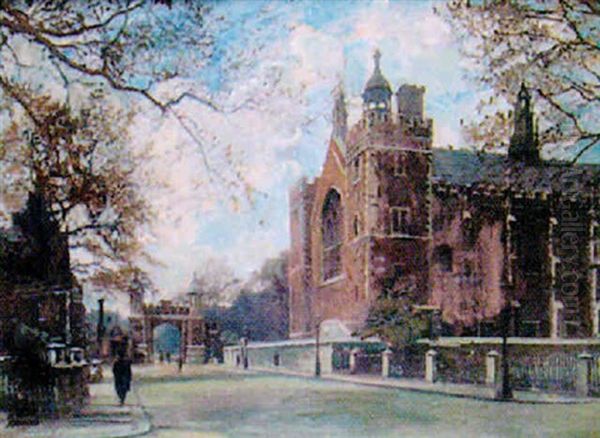 Lincoln's Inn Fields Oil Painting by Reginald Grenville Eves