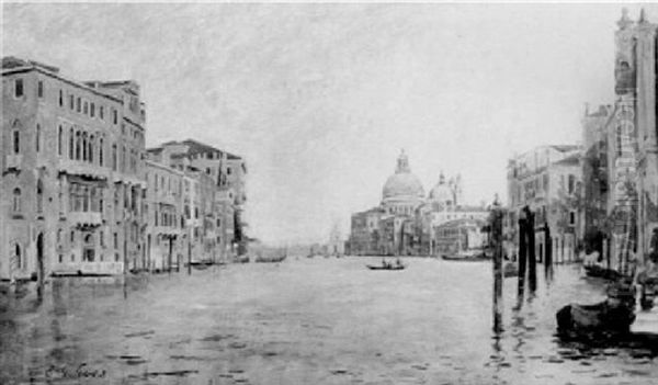 The Grand Canal From The Accademia Bridge, Venice Oil Painting by Reginald Grenville Eves