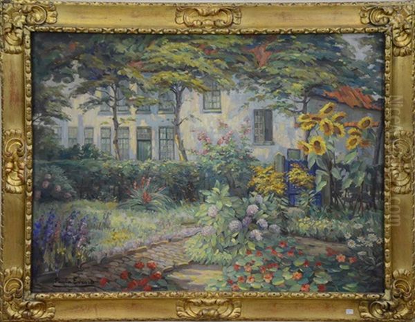 Jardin Fleuri Oil Painting by Paula Evrard