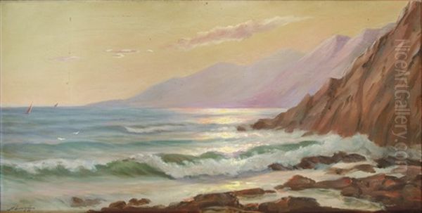 Crimean Sea Front Oil Painting by Nicolas Evreinoff