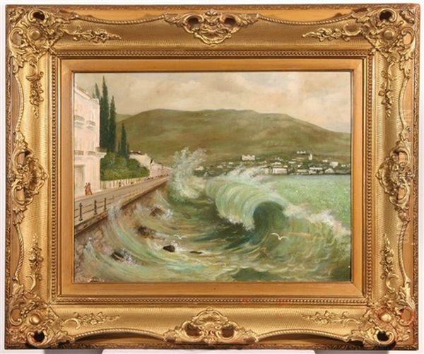 Yalta Oil Painting by Vasily Vasilievich Evreinov