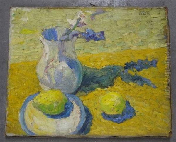 Nature Morte Aux Pommes Oil Painting by Konstantin Invanovich Evseev