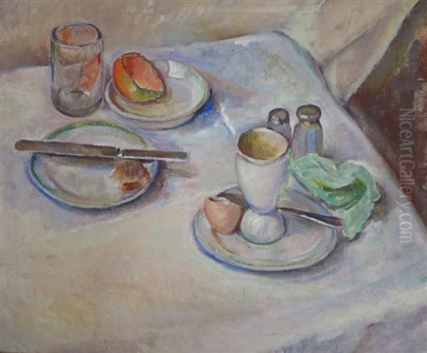 Still Life In The Style Of Cezanne Oil Painting by Marion Butler Ewald