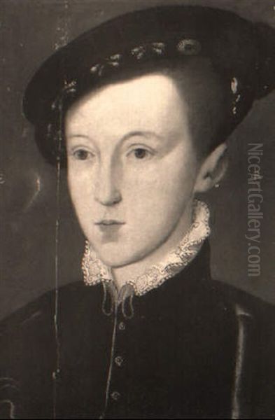 Portrait Of Edward Vi In Black Cap Oil Painting by Hans Eworth