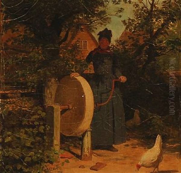 Fanokone I Sin Have Oil Painting by Johann Julius Exner