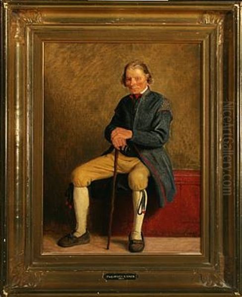 Portrait Of A Gentleman Oil Painting by Johann Julius Exner