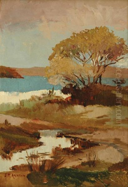 Grotto Point Oil Painting by Julian Rossi Ashton