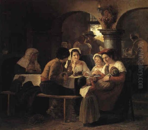 Scene I Et Osteri by Johann Julius Exner