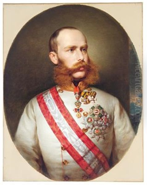 Emperor Francis Joseph I Of Austria Oil Painting by Franz Eybl