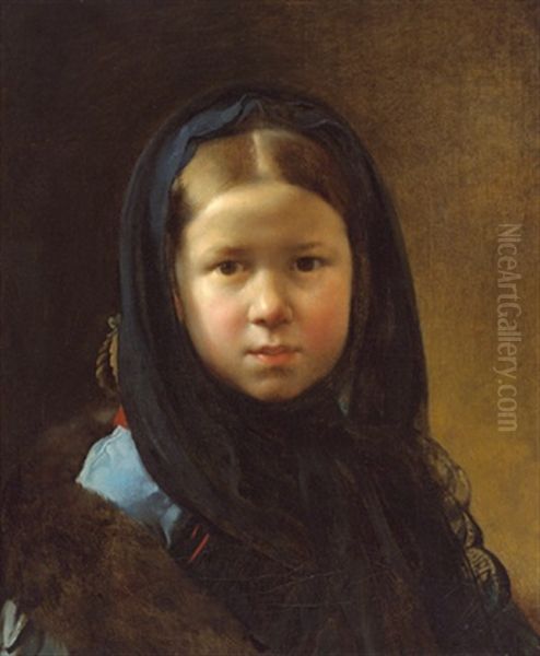 Bildnis Eines Jungen Madchens Oil Painting by Franz Eybl