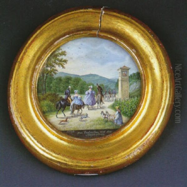 Paseo En Kahlenberg Oil Painting by Franz Eybl