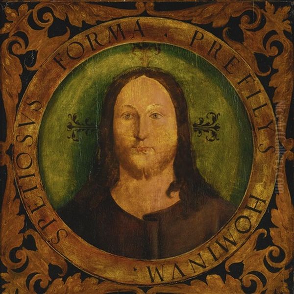 Bust Of Christ Oil Painting by Jan Van Eyck