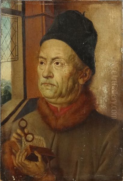 Portrait Du Chanoine Van Der Paele? Oil Painting by Jan Van Eyck