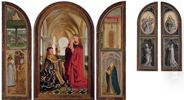 The Wyts (triptych) Oil Painting by Jan Van Eyck