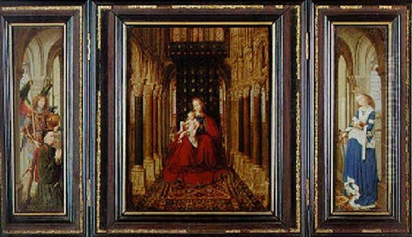 The Virgin And Child Enthroned Oil Painting by Jan Van Eyck