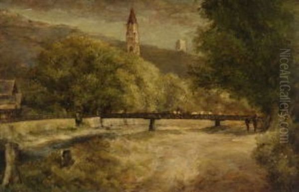 Partie In Meran Oil Painting by Louis Eysen