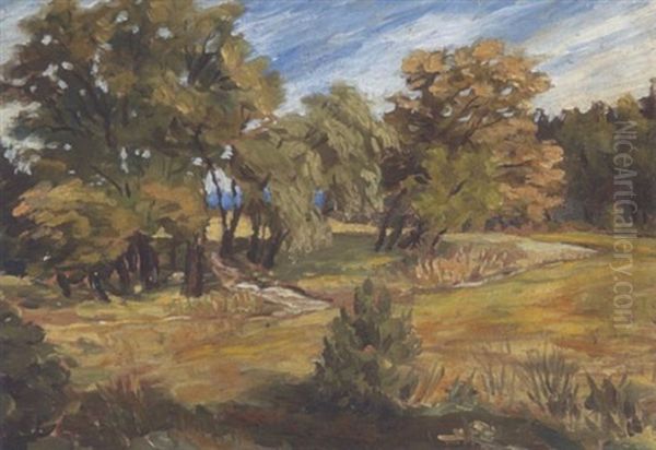 Baumlandschaft Oil Painting by Louis Eysen