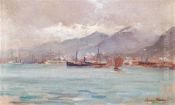 Hong Kong, Shanghai And Beijing (+ 3 Others; 4 Works) Oil Painting by Joseph Eysseric