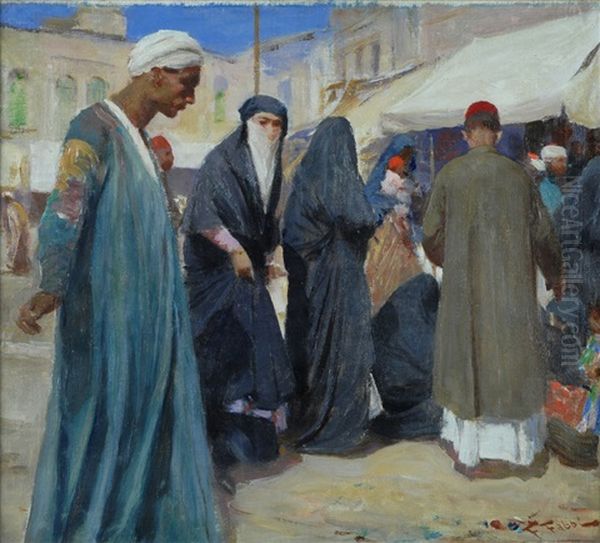 Mercato Arabo Oil Painting by Fabio Fabbi