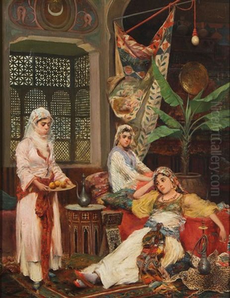 Harem Girls Oil Painting by Fabio Fabbi