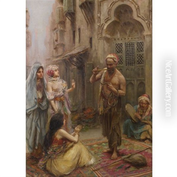 The Snake Charmer Oil Painting by Fabio Fabbi