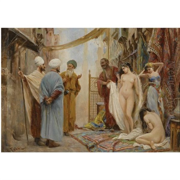 The Slave Market Oil Painting by Fabio Fabbi