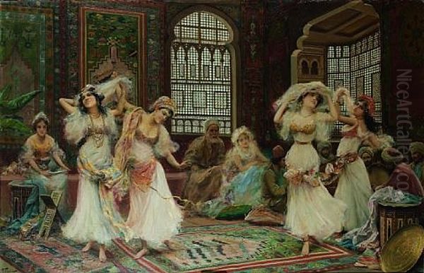 Dancers In The Harem Oil Painting by Fabio Fabbi