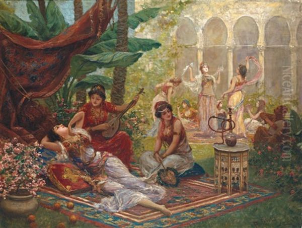 Divertissement Au Harem Oil Painting by Fabio Fabbi