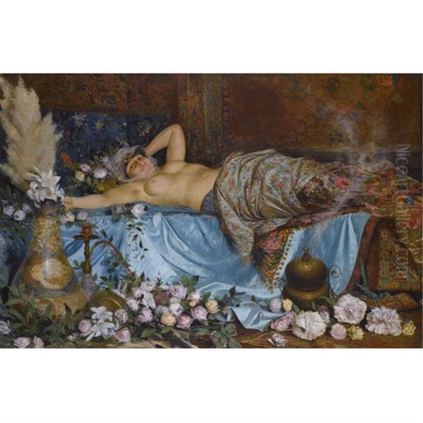 Odalisque Oil Painting by Fabio Fabbi