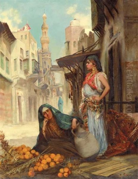 The Orange Seller Oil Painting by Fabio Fabbi