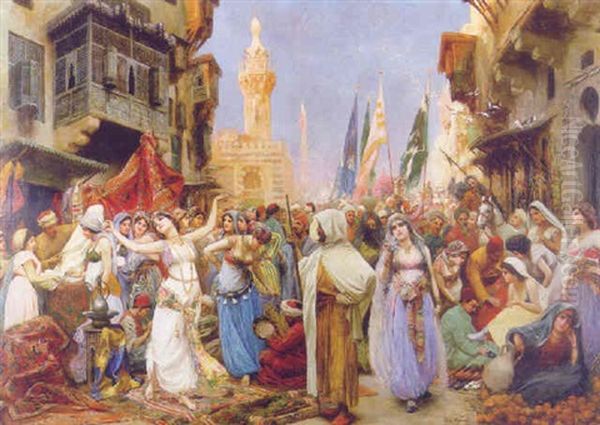 The Arab Market Oil Painting by Fabio Fabbi