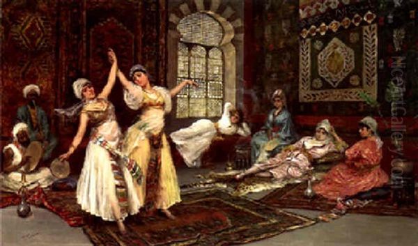 Dancers Of The Harem Oil Painting by Fabio Fabbi