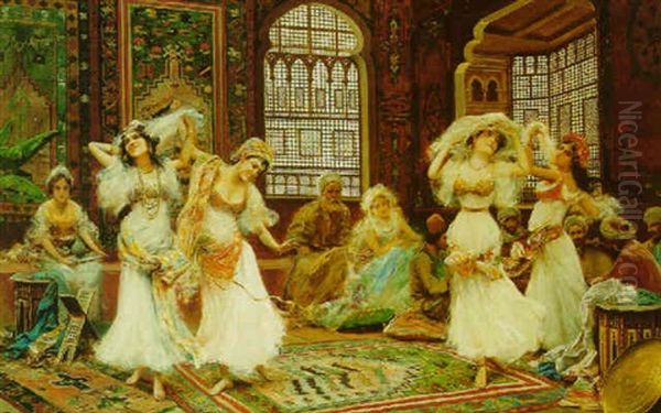 Danseuses Au Harem Oil Painting by Fabio Fabbi